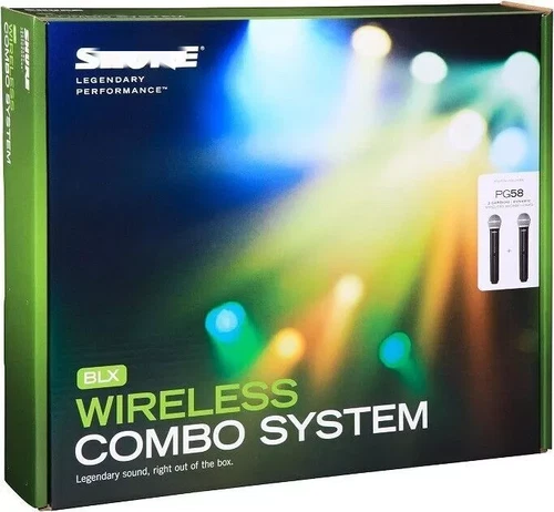 New Shure BLX288/PG58 Handheld Wireless Microphone System Come with 2 Microphone