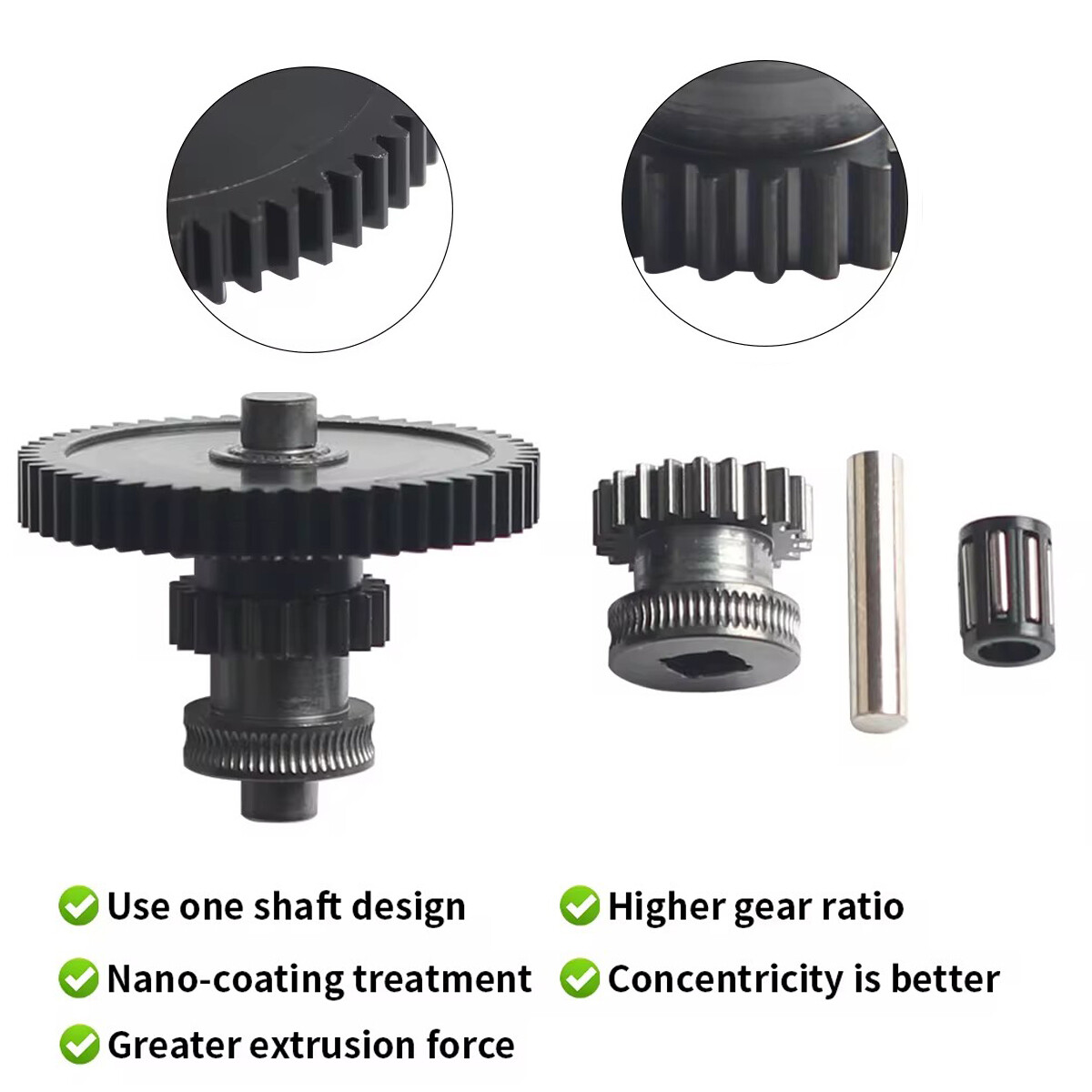 Hardened Steel Extruder Gear Set for Neptune 4/Pro/Plus/Max 3D
