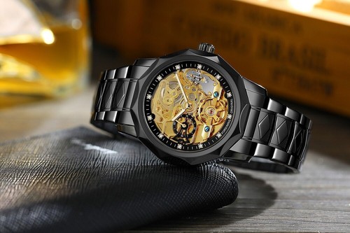 Reloj Automático Hombre Forsining Correa Acero Inoxidable Esqueleto Cuerda Automática Mecánico - Imagen 32 de 41