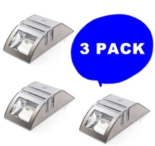 3Pack 2 LED Solar Power Motion Sensor Light Wall Garden Lamp outdoor wateproof