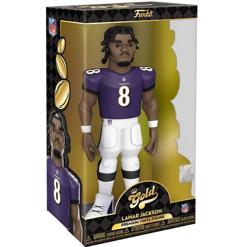 FUNKO Baltimore Ravens 12"Inch NFL Vinyl Lamar Jackson Purple Gold Figure NEW