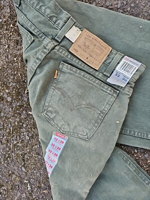 VTG 90S 550 LEVIS ORANGE TAB GREEN JEANS 33x30 Made in USA | eBay