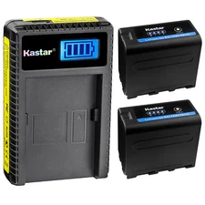 Kastar Battery LCD Charger for Sony NP-F970 PRO CN-216 CN-304 LED Video Light