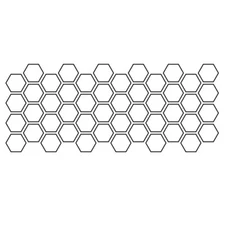 Car Side Body Sticker Honeycomb Hexagon Pattern Vinyl Decal For SUV Truck Black