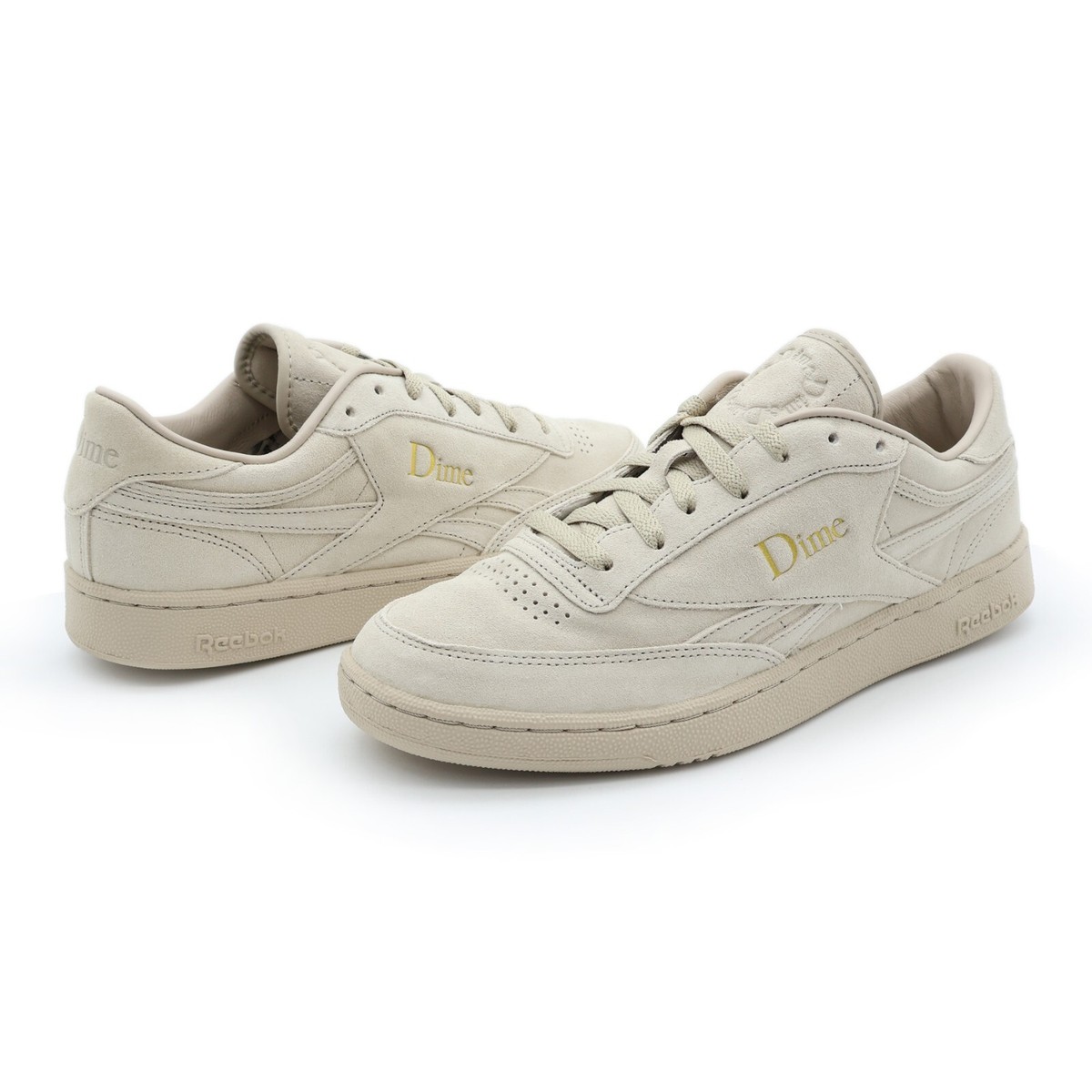 100069827 Dime Reebok Club C Revenge Light Sand Gold Metallic 
