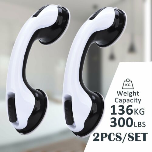 2 X SAFETY SUPPORT HAND RAIL HANDLE BAR GRIP GRAB SUCTION BATH BATHROOM SHOWER - Picture 7 of 14