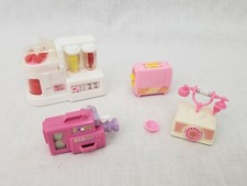 Barbie Doll Kitchen House Appliances Smoothie Maker Toaster Camcorder Wind Ups