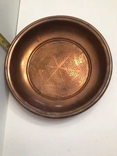 vintage copper colander strainer pan farm house decor sifter sieve utensil art