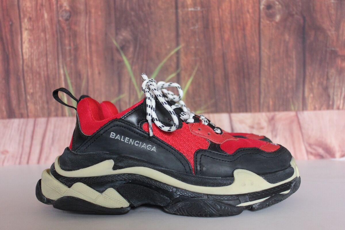 Balenciaga Triple Black Red Bred Speed Sneaker Trainer 40 Men US 7 | eBay