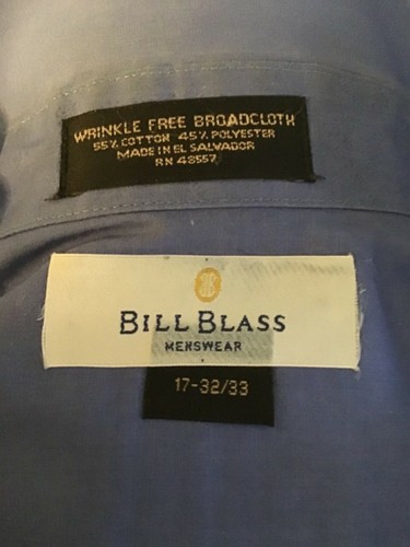 Bill Blass, size, 17,32-33, blue, spread collar, dress/casual shirt - Picture 5 of 6