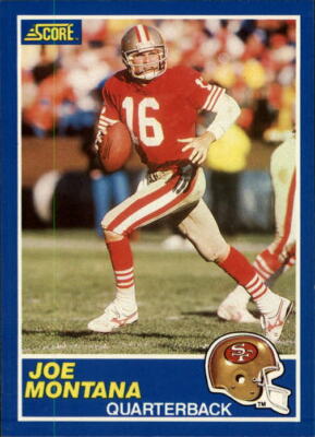 1989 Score Football ''Main Set'' Cards #1 to #165 Rookies and Veterans