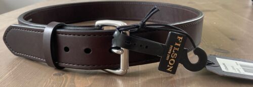 Filson 1 1/2" Bridle Leather Double Belt - Brown Sz 32 NWT Made in USA
