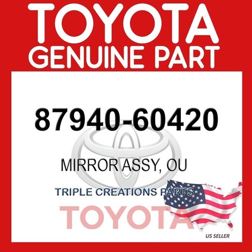 87940-60420 GENUINE OEM TOYOTA MIRROR ASSY, OUTER REAR VIEW, LH 8794060420 - Picture 4 of 4