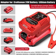 11AWG 30A Jump Starter for Craftsman 20V V-20 Battery Car Jumper Cables Charger