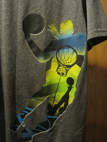 $$~Champion Basketball T-Shirt~Boys Size L~Gray~LBDC9 - Picture 2 of 5