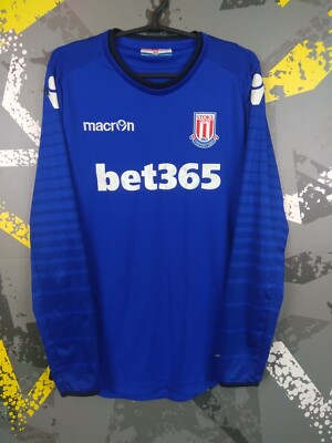 Stoke City Jersey Goalkeeper Authentic Size LARGE Shirt Macron