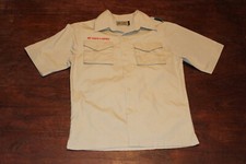 Boy Scouts of America BSA Youth Shirt Large Tan No Patches Plain Short Sleeve