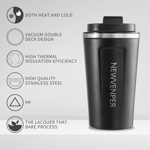 tainless Steel Vacuum Insulated Travel Mug, LED Display, Leak-Proof, Hot/Cold, - Picture 7 of 7
