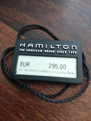 Tag Hangtag HAMILTON Watch Sceau PORTA PREZZO Khaki Field Quartz Black H68311533