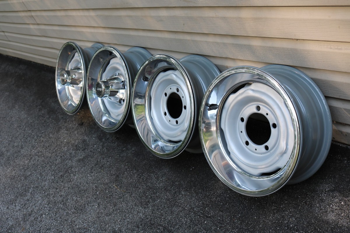 JEEP COMMANDO CJ5 CJ6 CJ7 CJ8 15X6 STEEL WHEELS 5X5.5 BC | eBay