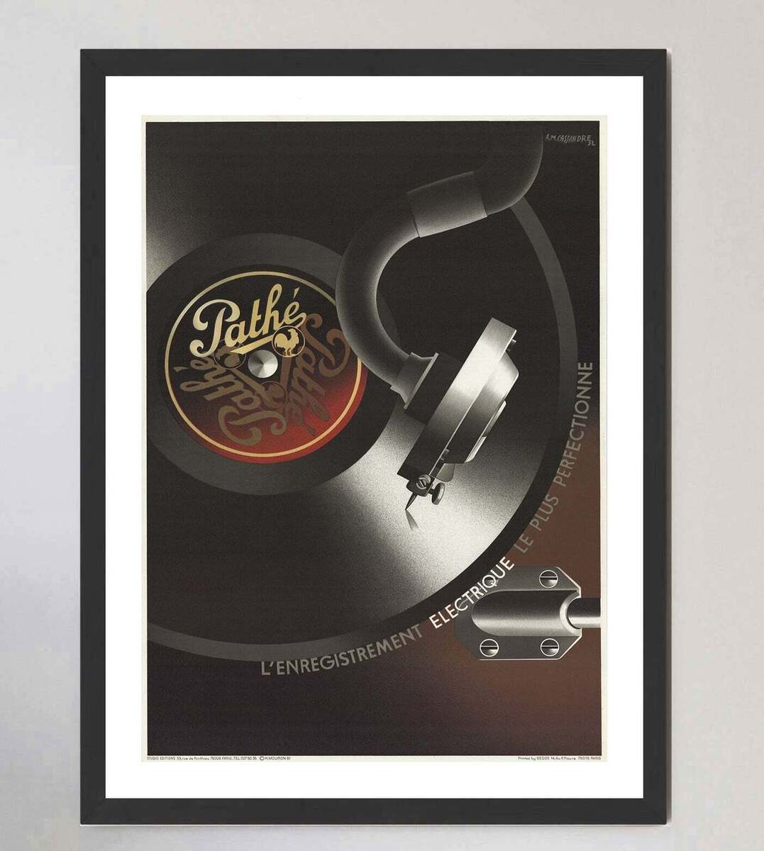Cassandre, 1932 - Pathe Grammophone. Cassandre, 1932 - Pathe Grammophone.