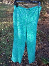 LAUREN RALPH LAUREN SILK PANTS JADE SZ 8 EUC