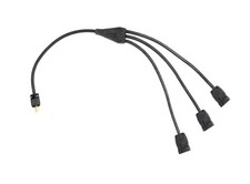 Power Cable 1 Edison Male to Fanout 3 Stage Pin Female Connectors 3 ft 12 AWG