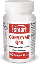 Supersmart CoEnzyme Q10 (Coq10) 90 Mg per Day Highly Bioavailable Heart Health S