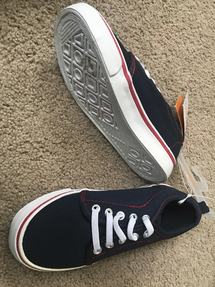 Nuevo con etiquetas Zapatos Gymboree Azul Rojo Lona Niño 13 Foto 2 de 3