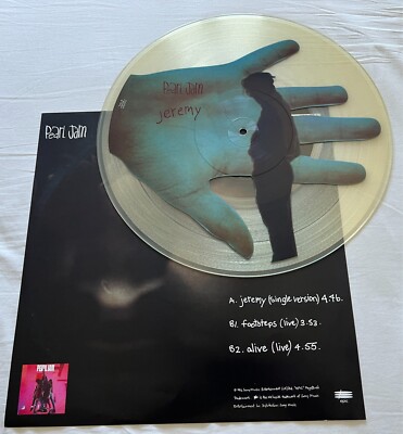 Pearl Jam Jeremy RARE 1992 UK Limited Picture 12'' in Excellent/Mint Cond.!
