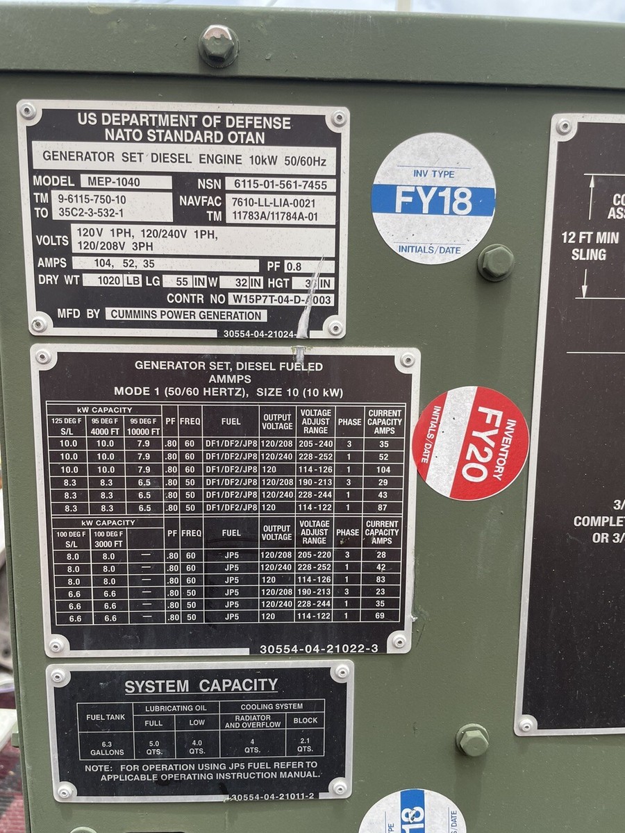 Military 10kw Generator