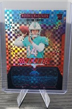 2025 Rookies & Stars Airborne Red Plaid Quinn Ewers RC #11 Dolphins QB