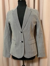 Tommy Hilfiger Womens Size 4 Blazer Jacket Light Blue Pin Stripe Preppy Career