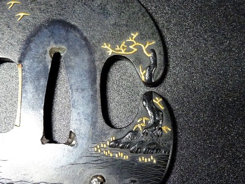 Japanische Tsuba Geppō Shūyūzu Eisengarde mit NBTHK Tokubetsu Hozon Edo Nara Schule - Bild 5 von 10