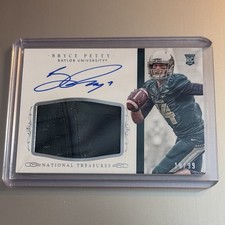 Panini National Treasures Bryce Petty Auto Patch Rookie #305 Baylor /99