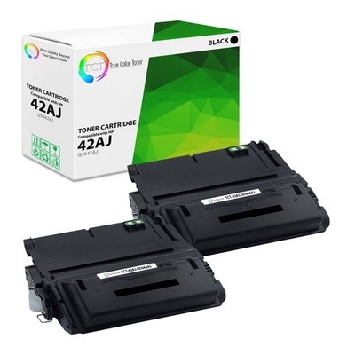 2Pk TCT Premium 42AJ Q5942A Black Jumbo for HP 4240 4240N 4250 Compatible Toner