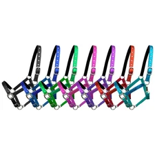 Neoprene Lined Nylon Adjustable Halter w/ Glitter Overlay