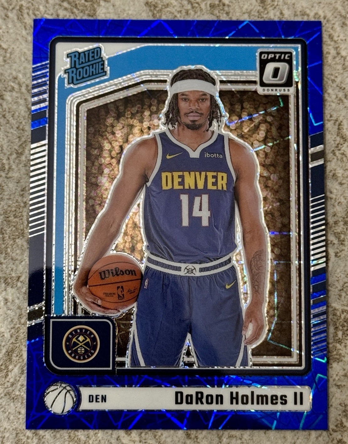 2024-25 Panini Donruss Optic Rated Rookie DaRon Holmes #262 Blue Velocity Prizm