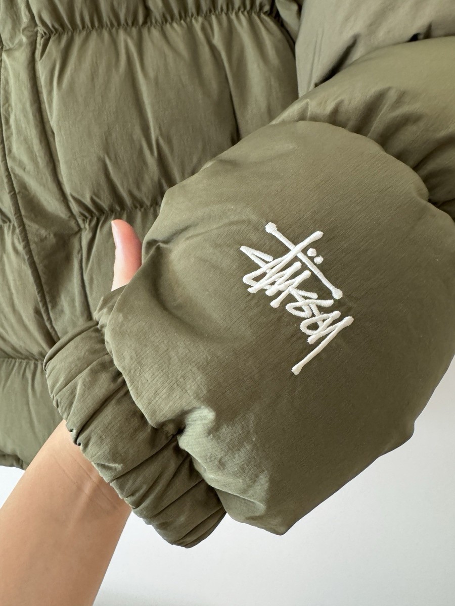 Stüssy RIPSTOP DOWN PUFFER JACKET , Olive - XL | eBay
