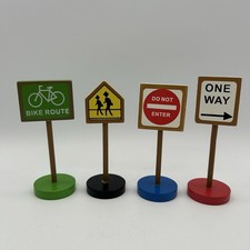 Thomas  Friends Wooden Railway Train Traffic Signs, 4 Pieces
