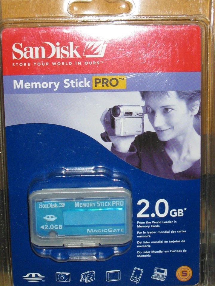 SanDisk Memory Stick Pro Magic Gate 2GB SDMSV-2048  Genuine Camera Memory Card - Image 2 of 3