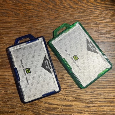 Lot of 2: RFID Blocking ID Badge Holder for PIV or CAC Card - Secure 2 Sided