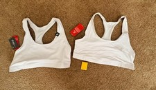 BCG XL Mid Support White Racerback Sport Bra, New with tags