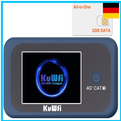 KuWFi C803-SIM 4G LTE CAT7 Mobilrouter Dualband 300