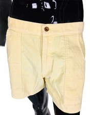 Vintage 80s OP Ocean Pacific Yellow Corduroy Longrider Board Shorts Size 36 USA