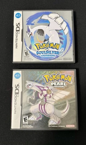 Pokemon: SoulSilver 2010 "Not For Resale" & Pearl Version 2007 Nintendo DS Games