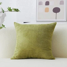 24X24 Spring Pillow Cover Euro Sham Striped Corduroy Textured Velvet European De