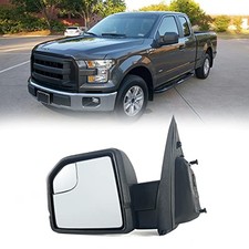 Left driver Side Door Mirror with Blind Spot Glass Power Fits 2015-2020 Ford
