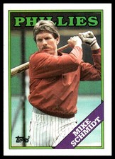 Mike Schmidt 1988 Topps #600 Philadelphia Phillies FREE SHIPPING AutographDen
