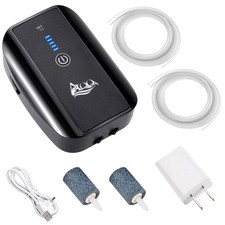 AQQA Aquarium Air Pump Battery Rechargeable Fish Air Pumps Portable Bubbles Oxyg